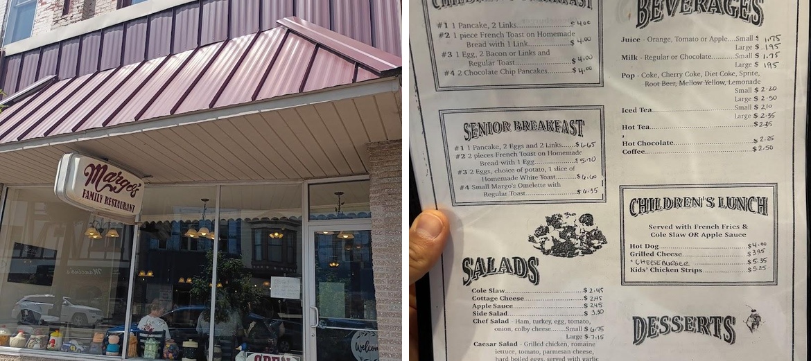 Margo's Family Restaurant Menu