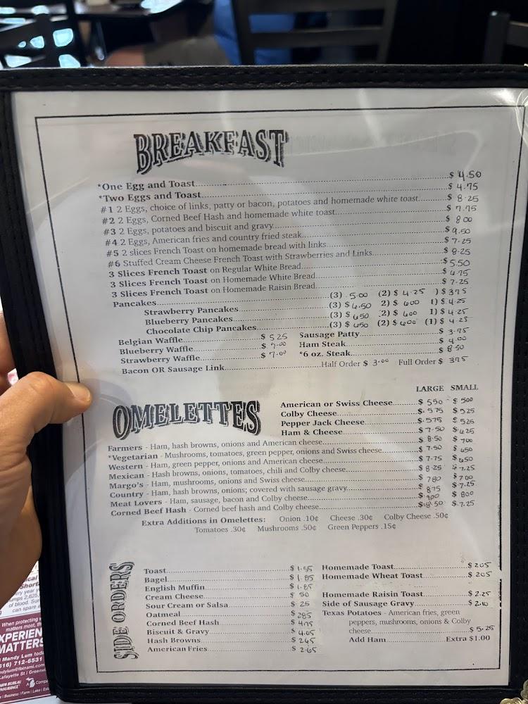 Margo's Family Restaurant Menu image 3